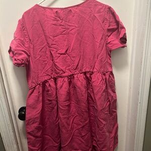 Pink Short-Sleeved Dress